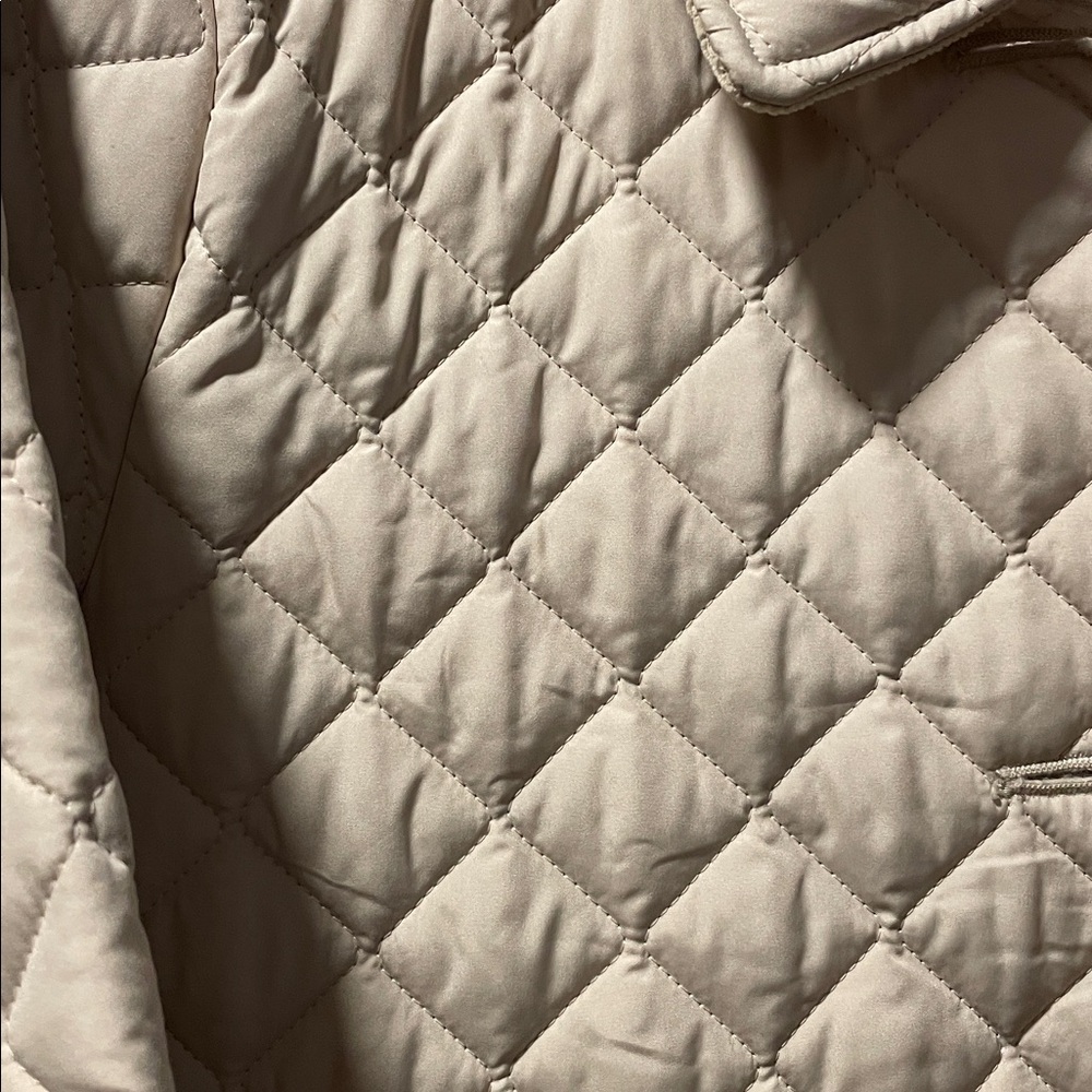 Banana Republic BR Quilted
Puffer Jacket Lightweight Softshell Ivory - Picture 6 of 10